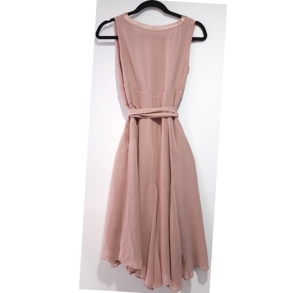 Arden B Powder Pink Swing Flare Flowing Tea Length Dress Sz Small - Picture 3 of 6